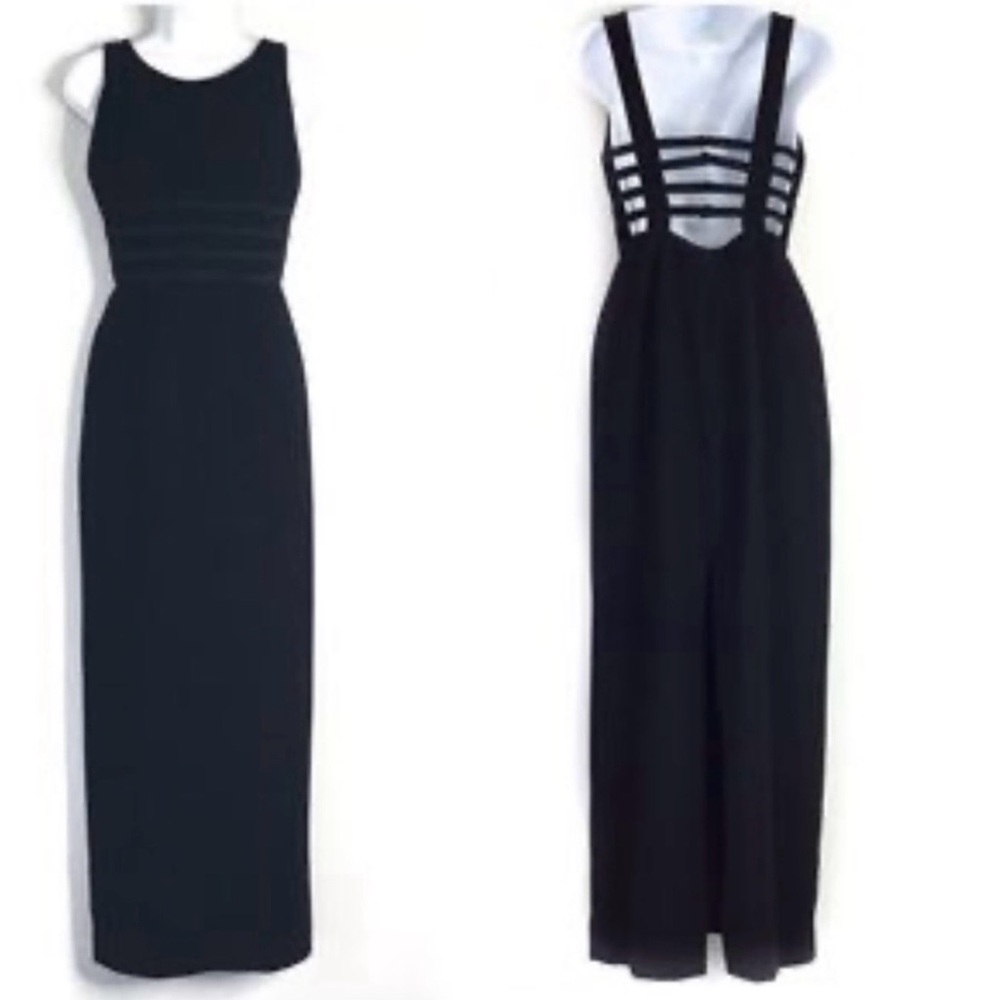 Vintage 90s Andrea Polizzi for Rex Lester Open Back Strappy Dress